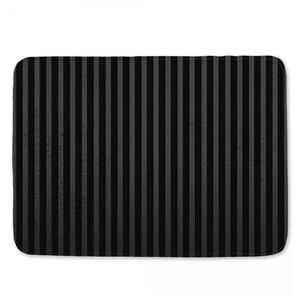 Black and Grey Stripes Bath Mat